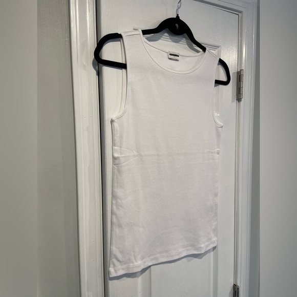 NWOT J. Crew Size XS White Mid Weight Scoop Neck Knit Cotton Tank Top - Picture 5 of 10